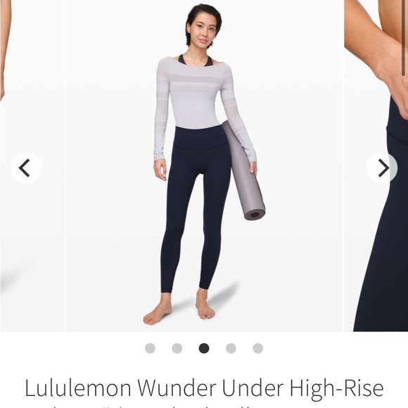 wunder under luxtreme brushed 25" size 2 true navy lululemon nwt - Picture 13 of 16